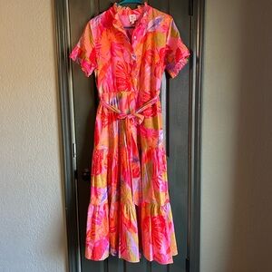 Tropical Pink Floral Dress